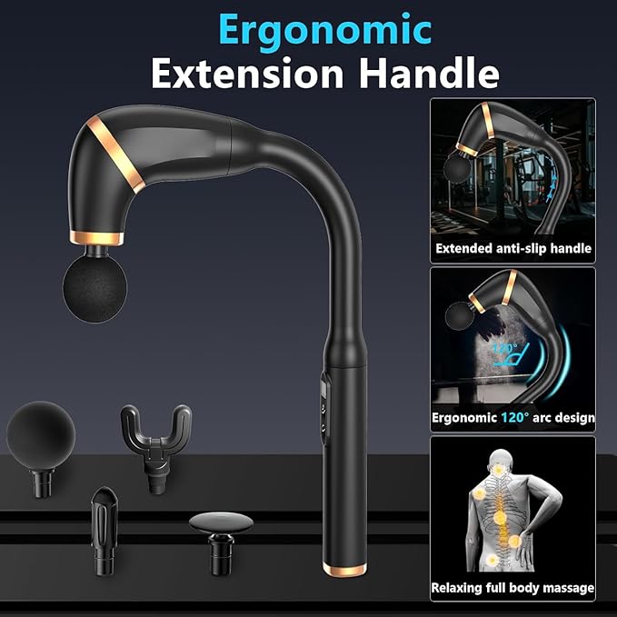 Massage Gun with Extended Handle