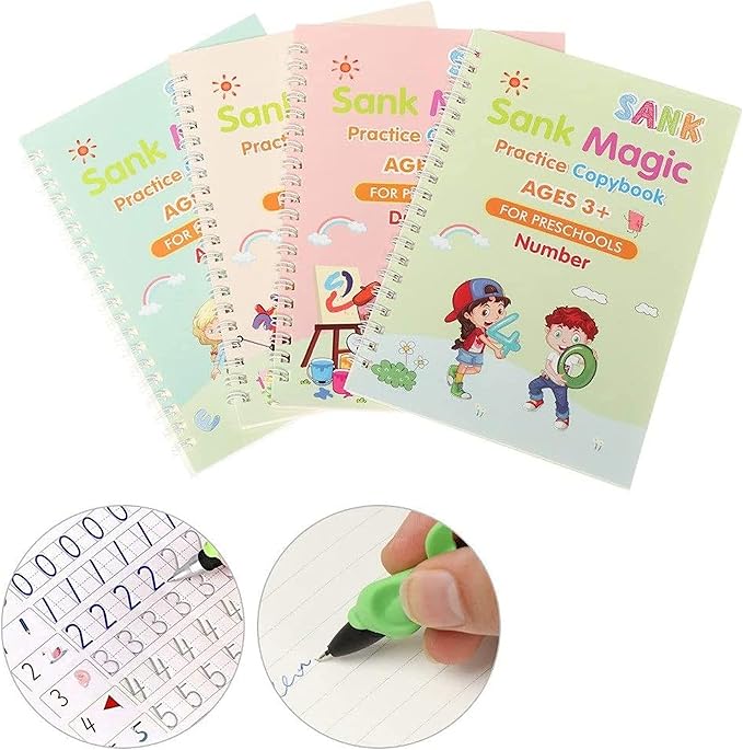 Magic Copybook for kids Sank Magic copy book Reusable Handwriting Tracing Practice kit