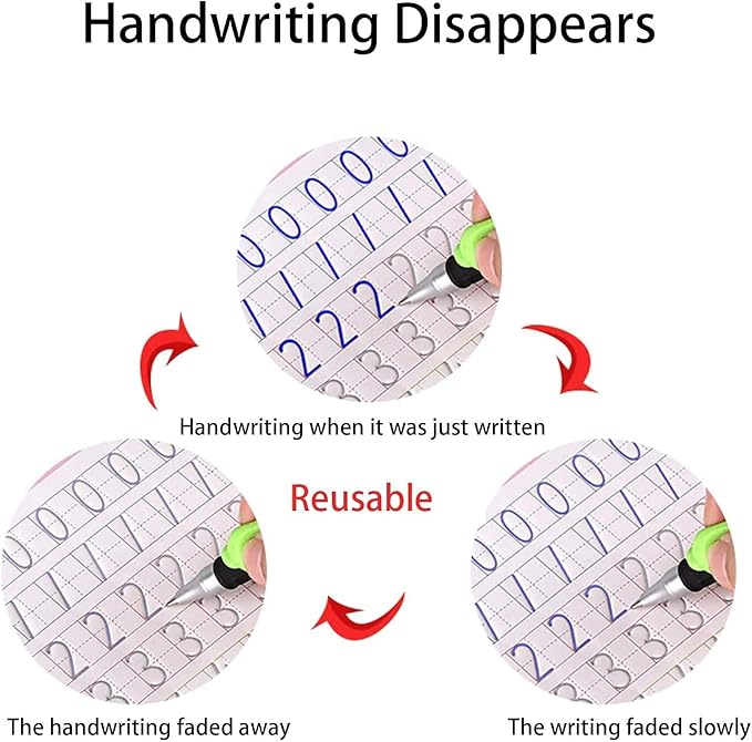 Magic Copybook for kids Sank Magic copy book Reusable Handwriting Tracing Practice kit